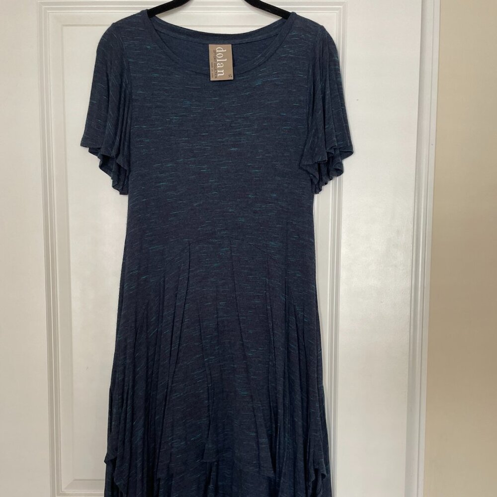 Anthropologie Dolan Left Coast Dress - Navy Blue & Aqua Heather - XS
